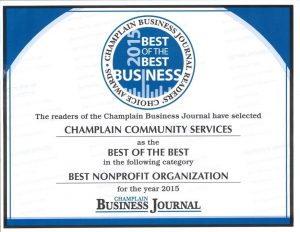 CCS Named Best Nonprofit in Champlain Business Journal Poll!