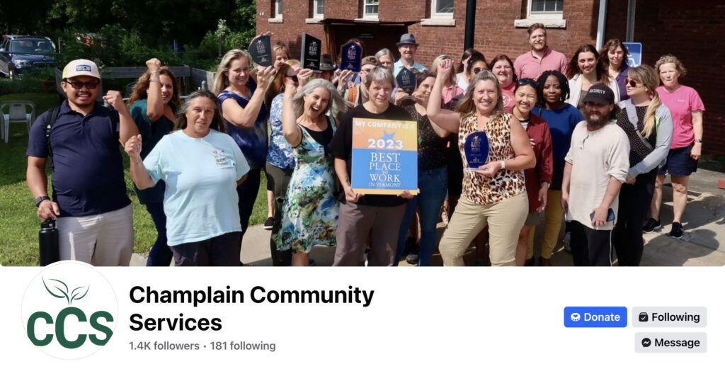 Follow Champlain Community Services on Facebook